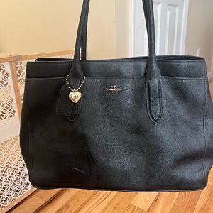 Black leather COACH bag